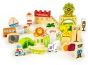 DREWNIANE KLOCKI EDUKAYJNE MIASTO ZOO 120 EL. ECOTOYS