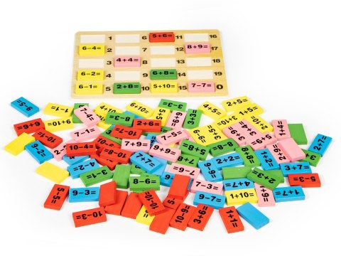 KLOCKI MATEMATYCZNE Z TABLICĄ DOMINO EDUKACYJNE ECOTOYS