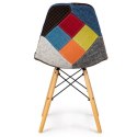 KOMPLET 4 KRZESEŁ DO SALONU I JADALNI PATCHWORK MODERNHOME