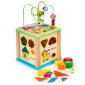 DREWNIANA KOSTKA EDUKACYJNA, TABLICA SORTER MULA ECOTOYS