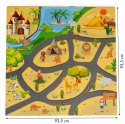 MATA PIANKOWA DLA DZIECI PUZZLE SAFARI 9EL 93X93CM ECOTOYS