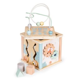 DREWNIANA KOSTKA EDUKACYJNA SORTER KLOCKI ECOTOYS