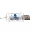 Kurtyna świetlna 136LED USB zimny biały KŚ19740