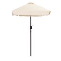 Prostokątny duży parasol ogrodowy skośny łamany z korbą beżowy 200x140 cm MultiGarden