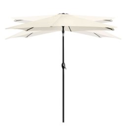 Składany parasol ogrodowy balkonowy regulowany 210 cm beżowy